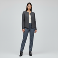 Textured Panel Cropped Jacket