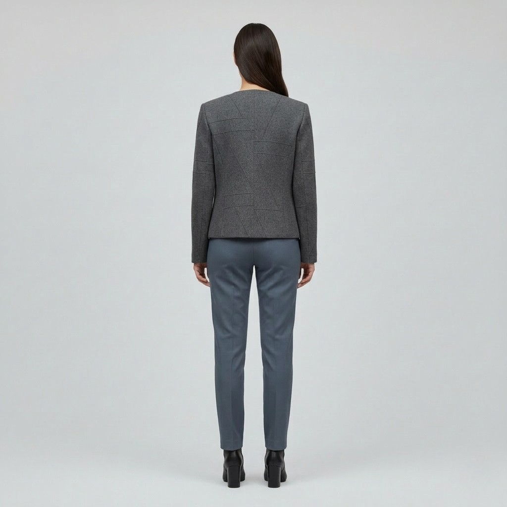Textured Panel Cropped Jacket