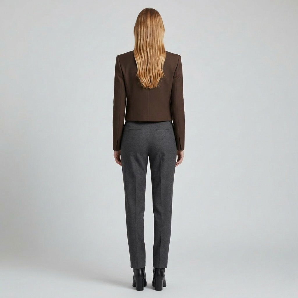 Cropped Single-Button Tailored Blazer