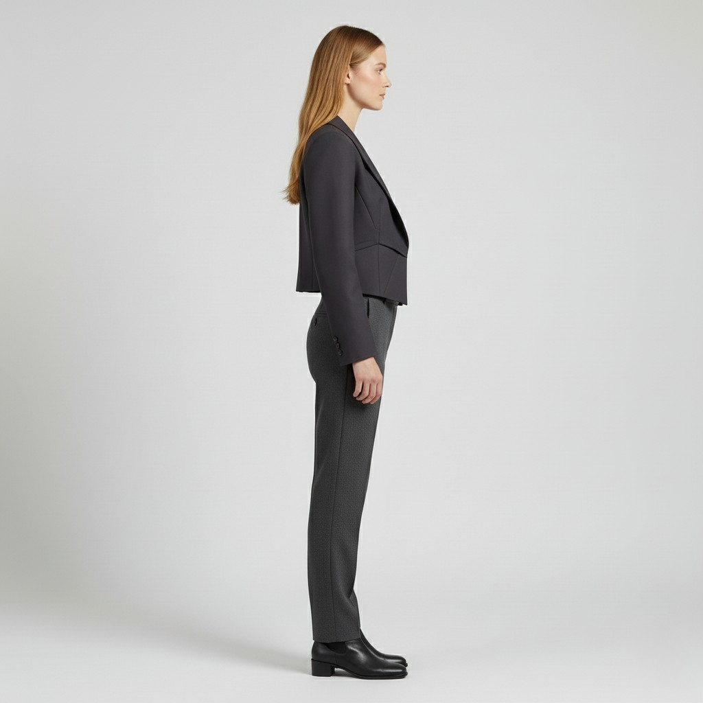 Structured Cropped Tailored Blazer