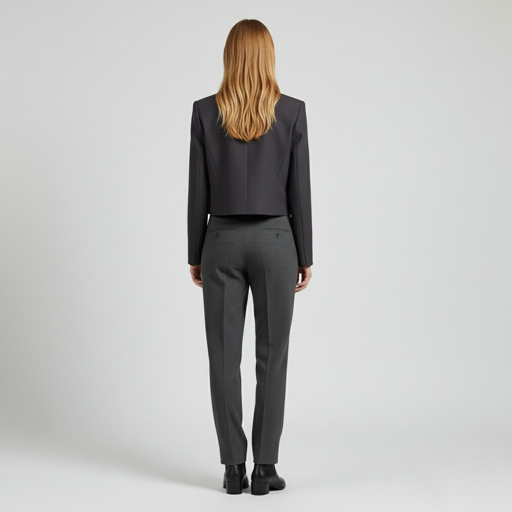 Structured Cropped Tailored Blazer