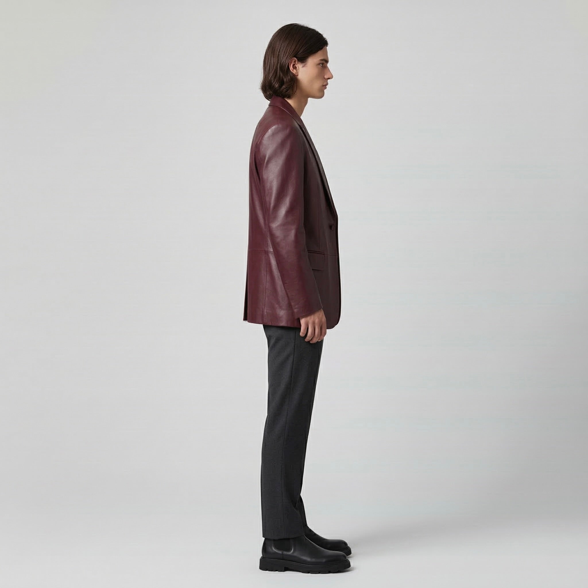 Tailored Leather Blazer