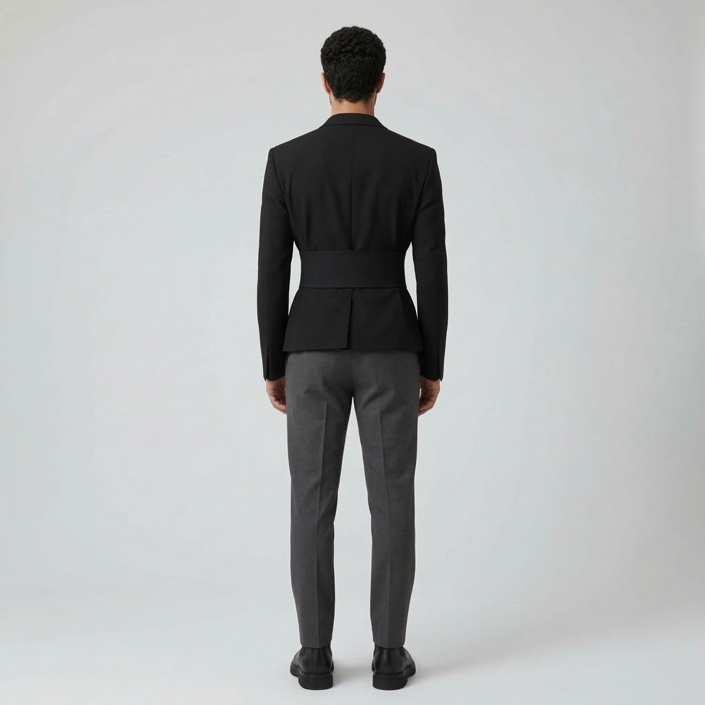 Structured Belted Blazer