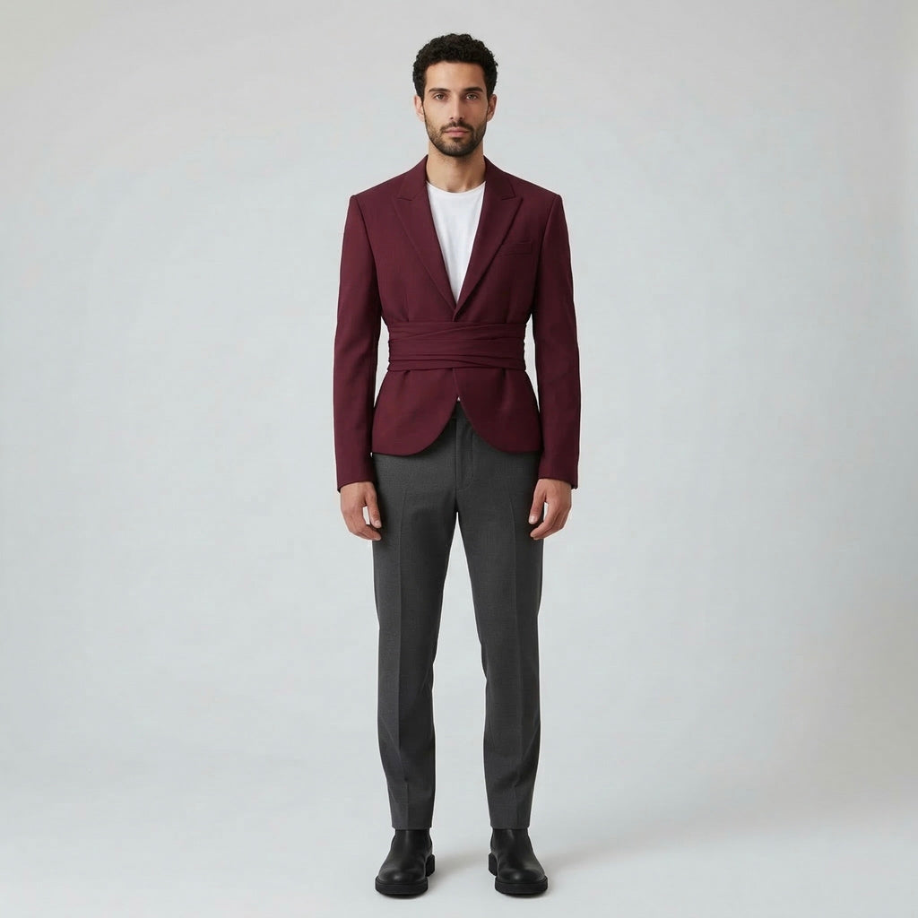 Structured Belted Blazer