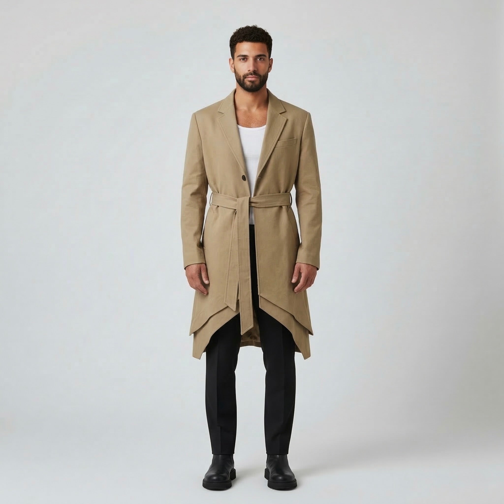 Belted Tailored Overcoat