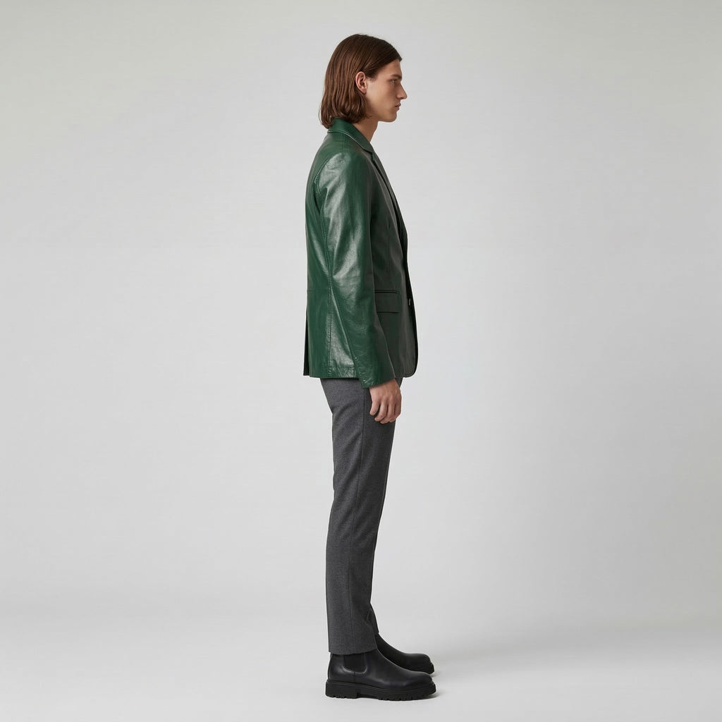 Leather Tailored Blazer