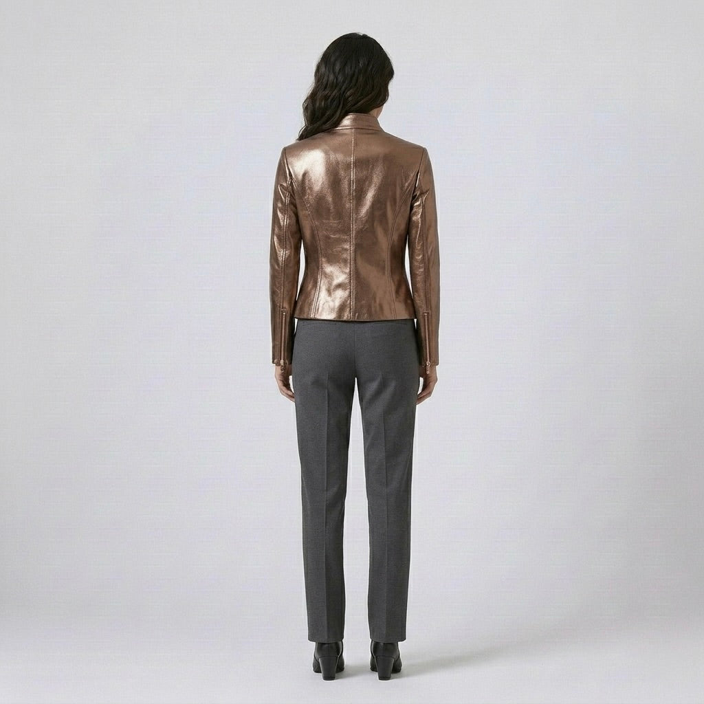 Glossy Patent Moto Jacket