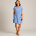 Women's Blue A-Line Summer Dress — Flowing Everyday Occasion Dress