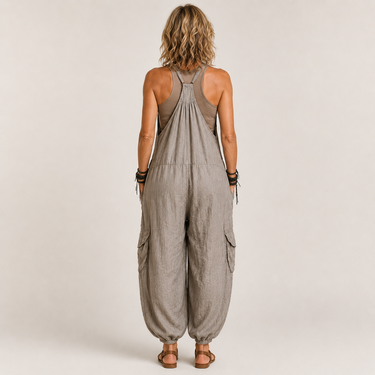 Clara Boho Embroidered Jumpsuit — Women's Harem Dungarees Playsuit