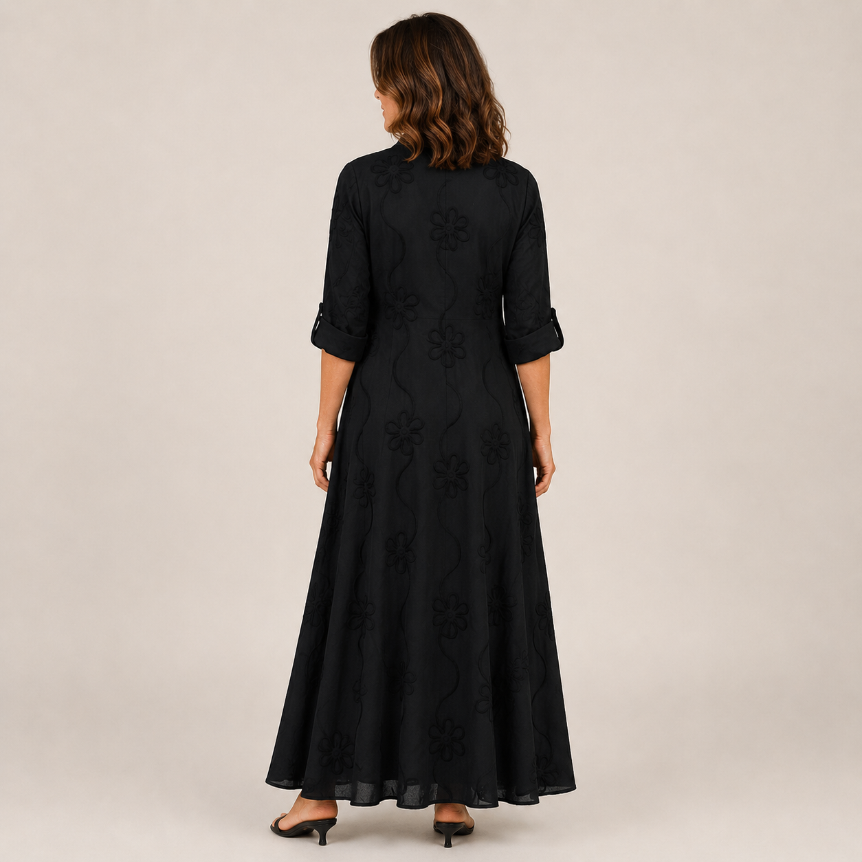Clara Boho Floral Maxi Dress — Women's Embroidered V Neck Summer Dress