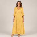 Clara Boho Floral Maxi Dress — Women's Embroidered V Neck Summer Dress