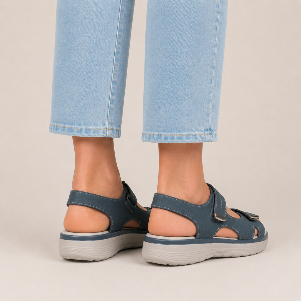 Clara Comfort Wedge Sandal — Women's Adjustable Strap Open Toe Sandal