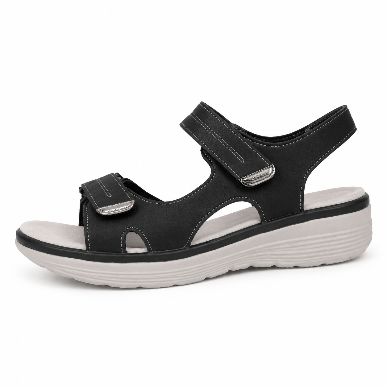 Clara Comfort Wedge Sandal — Women's Adjustable Strap Open Toe Sandal