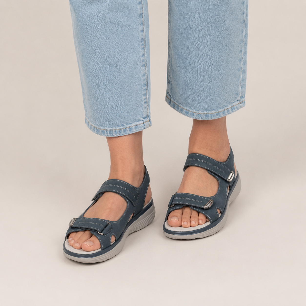 Clara Comfort Wedge Sandal — Women's Adjustable Strap Open Toe Sandal