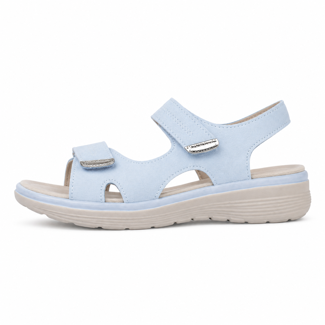 Clara Comfort Wedge Sandal — Women's Adjustable Strap Open Toe Sandal