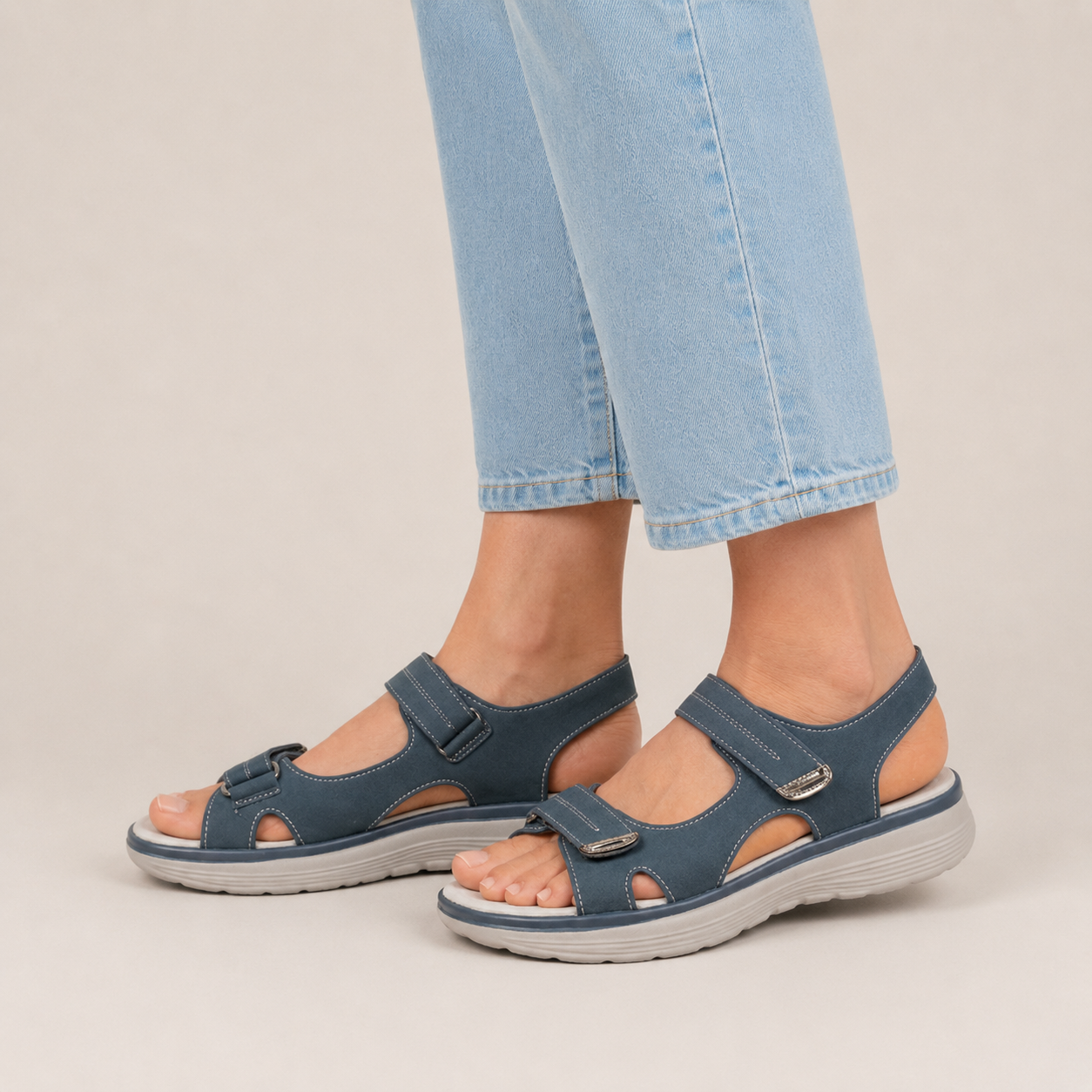 Clara Comfort Wedge Sandal — Women's Adjustable Strap Open Toe Sandal