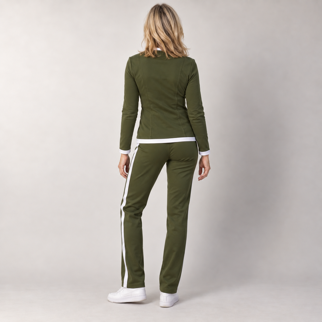 Contrast Trim Tracksuit Set for Women