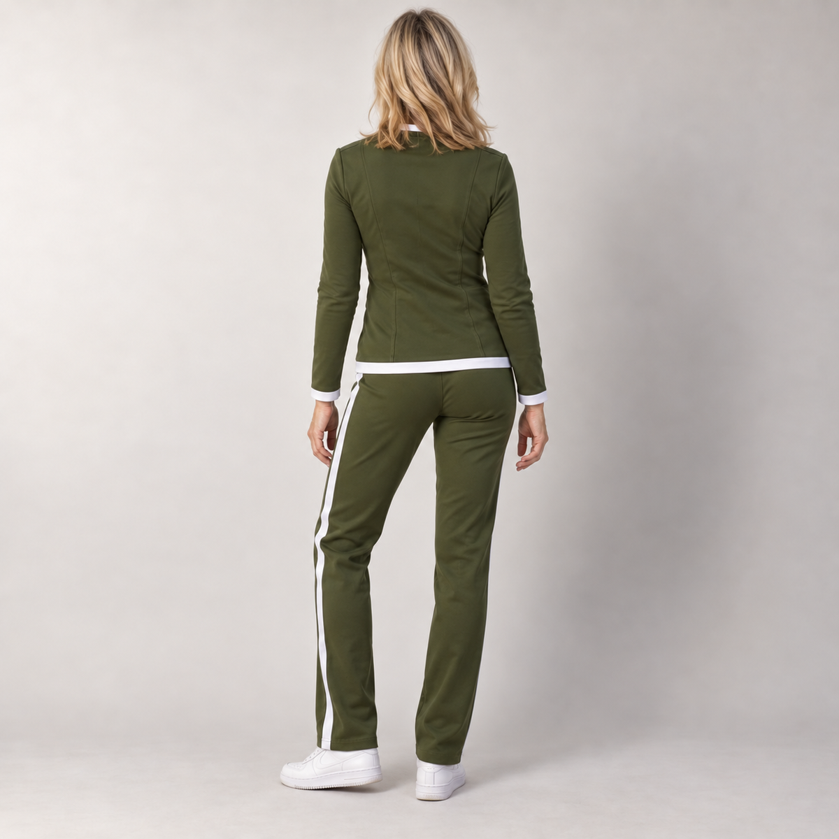 Contrast Trim Tracksuit Set for Women