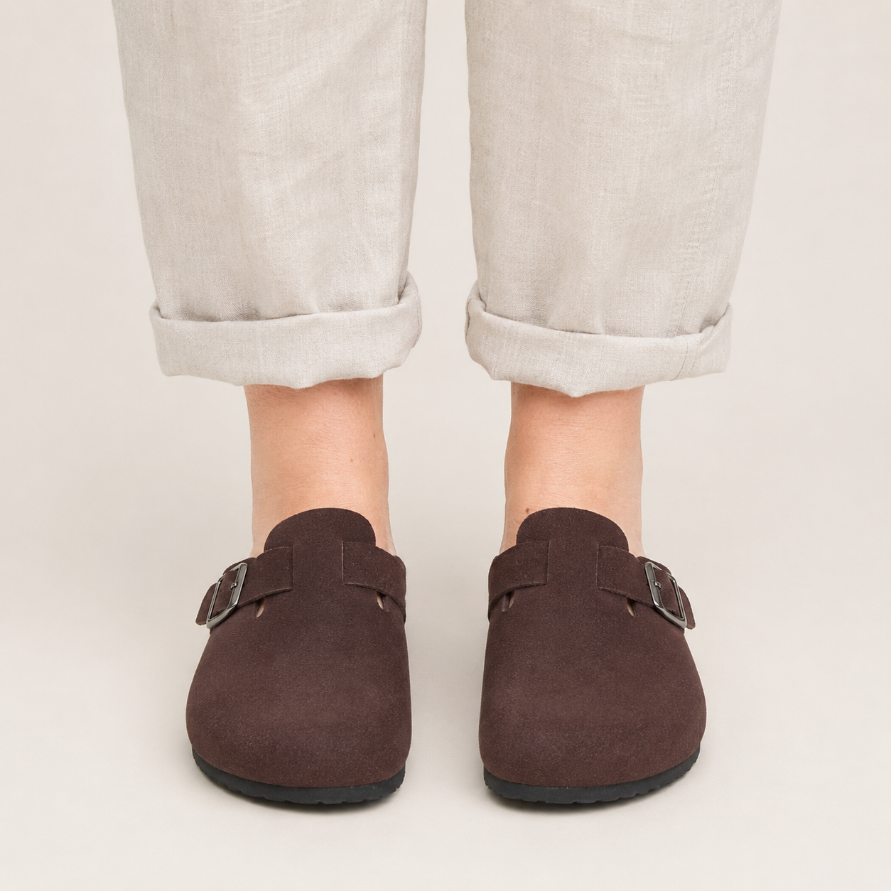 Clara Cork Buckle Clog — Women's Slip-On Comfort Mule