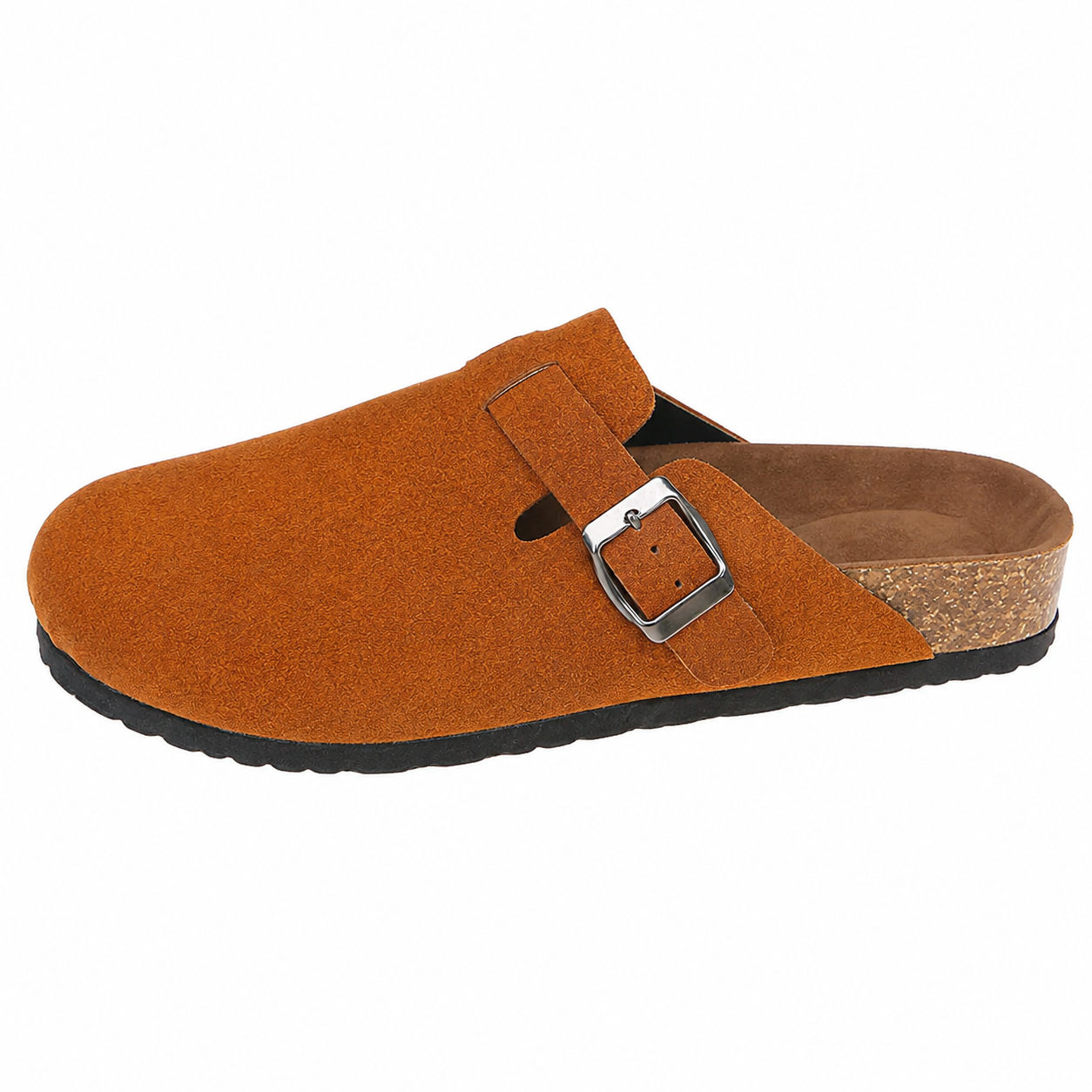 Clara Cork Buckle Clog — Women's Slip-On Comfort Mule