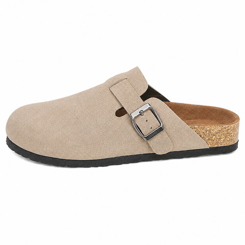 Clara Cork Buckle Clog — Women's Slip-On Comfort Mule