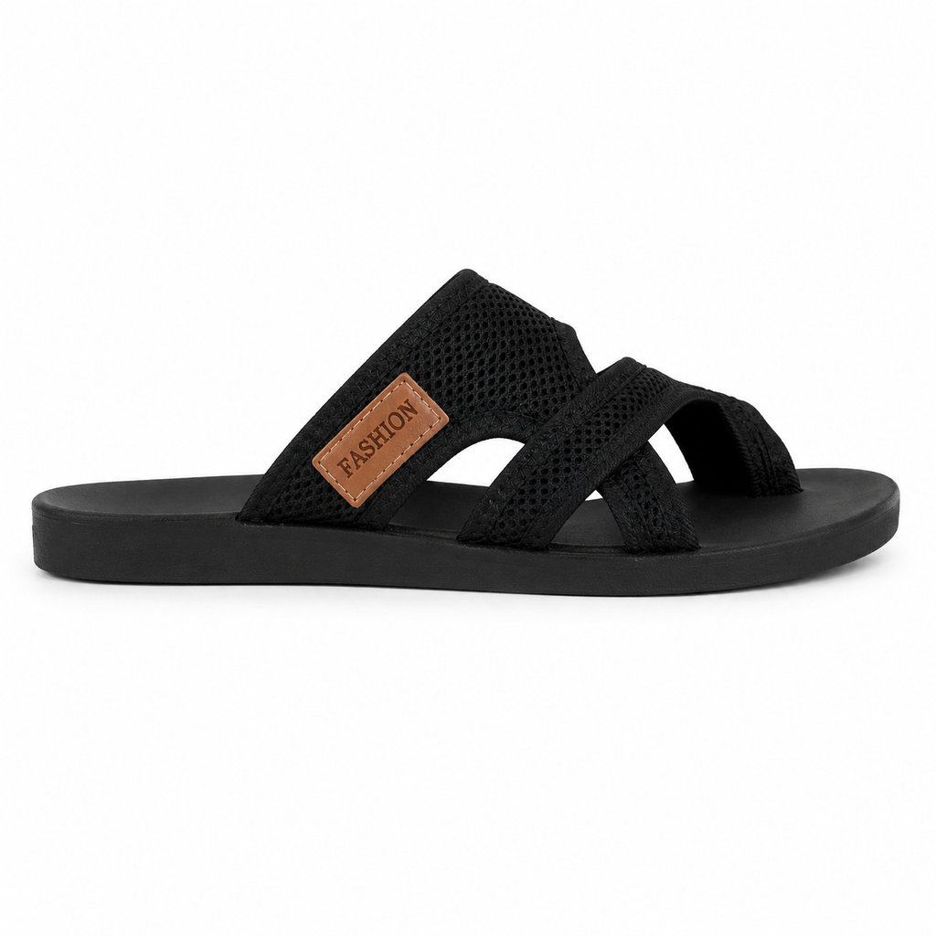 Clara Cross Strap Slide Sandal — Women's Flat Open Toe Mule Sandal