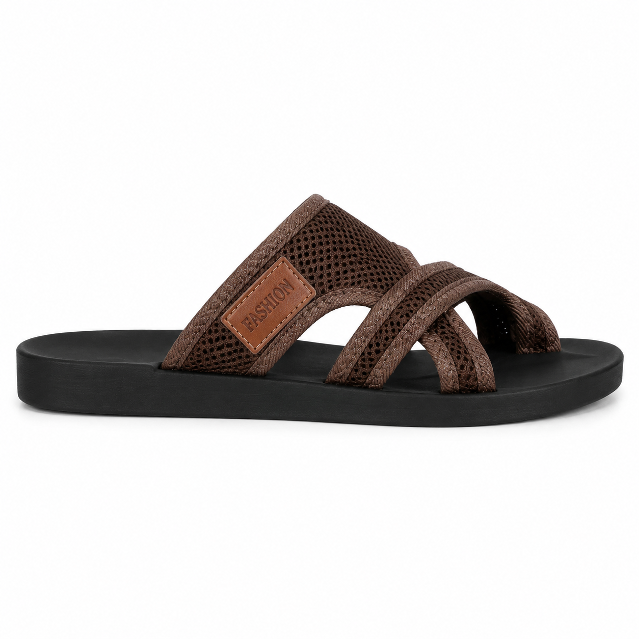 Clara Cross Strap Slide Sandal — Women's Flat Open Toe Mule Sandal