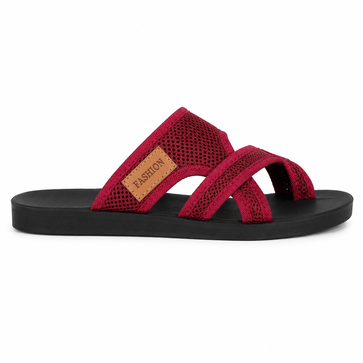 Clara Cross Strap Slide Sandal — Women's Flat Open Toe Mule Sandal