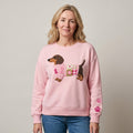 Women's Dachshund Jumper — Sausage Dog Print Sweatshirt, Crew Neck