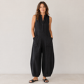 Clara Easy Pocket Jumpsuit — Women's Sleeveless Comfort Fit
