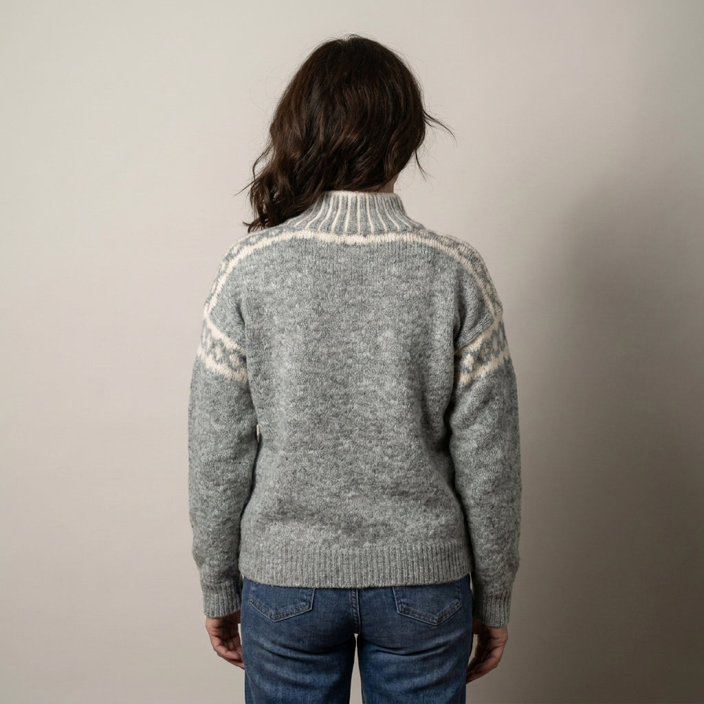 Fair Isle High Neck Jumper for Women