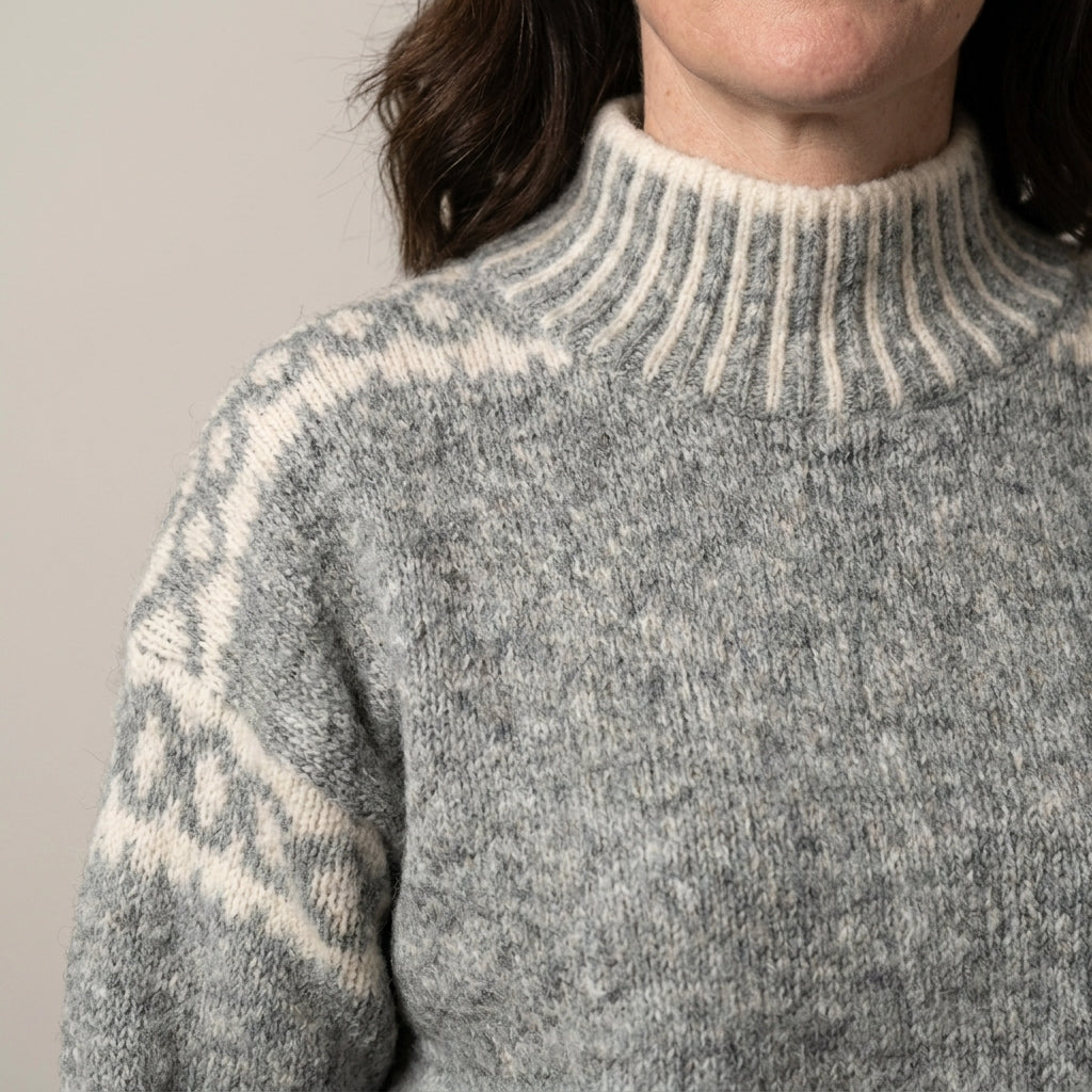 Fair Isle High Neck Jumper for Women