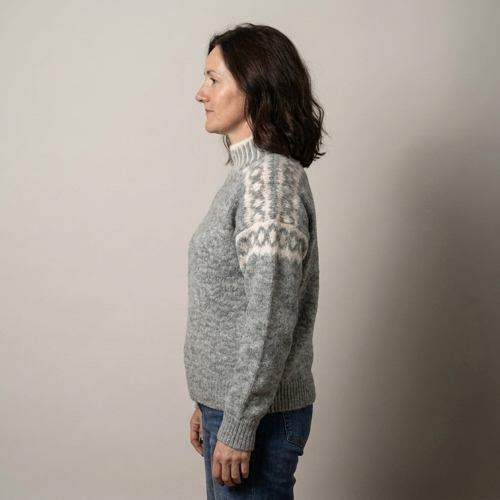 Fair Isle High Neck Jumper for Women