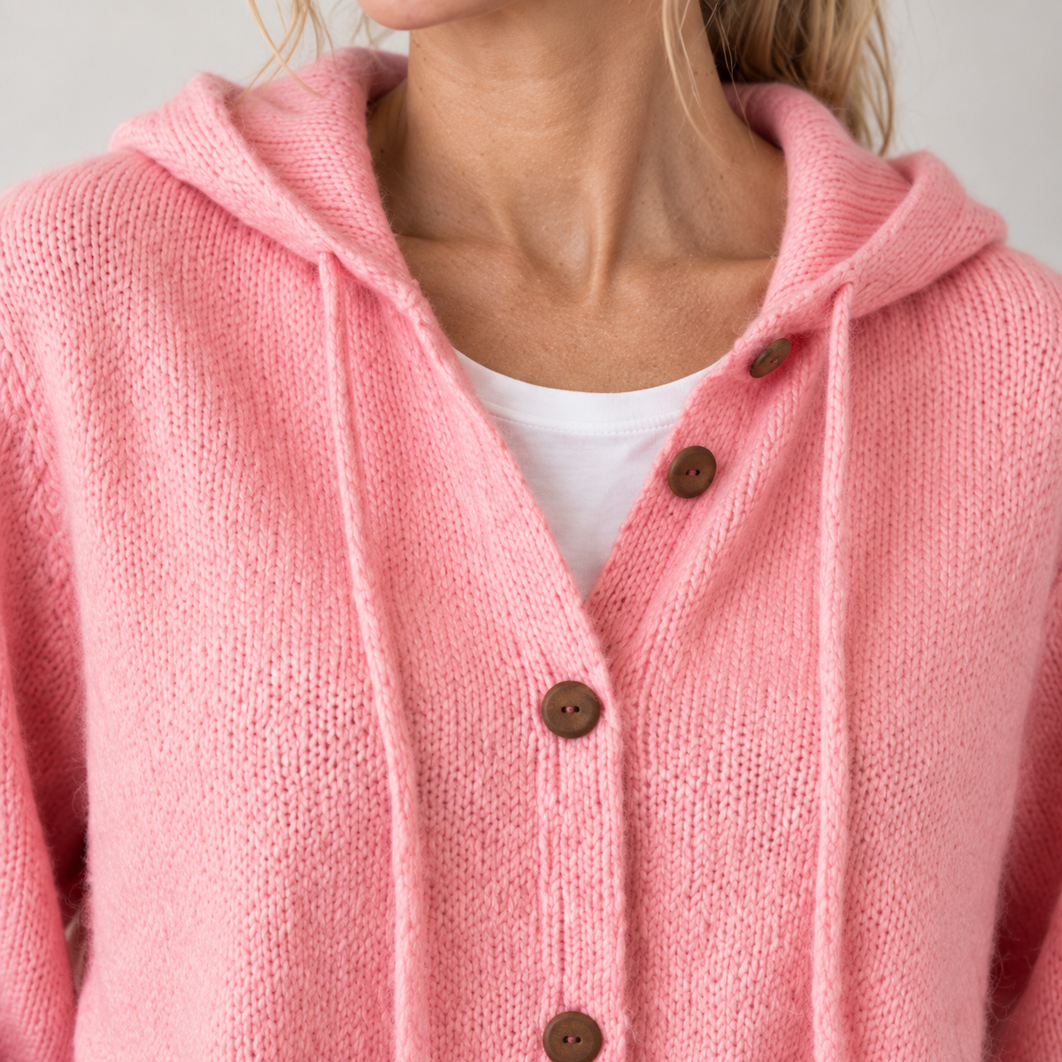 Hooded Knit Cardigan for Women