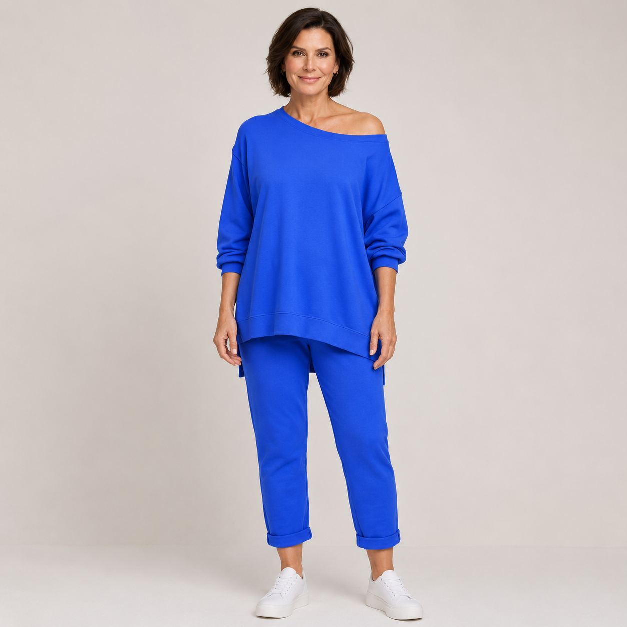 Clara Lounge Two-Piece Set — Women's Oversized Sweatshirt & Relaxed Trouser Co-ord