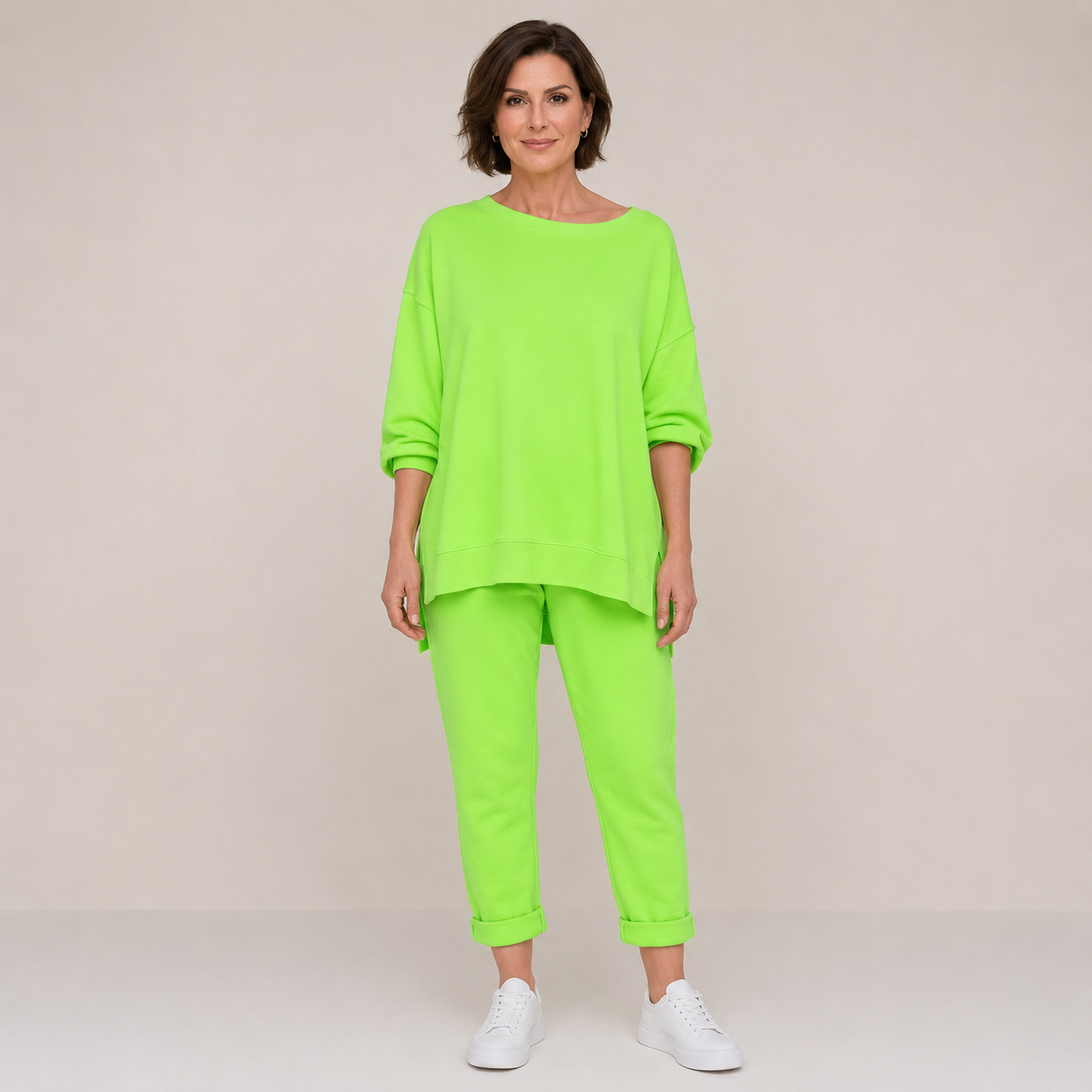 Clara Lounge Two-Piece Set — Women's Oversized Sweatshirt & Relaxed Trouser Co-ord