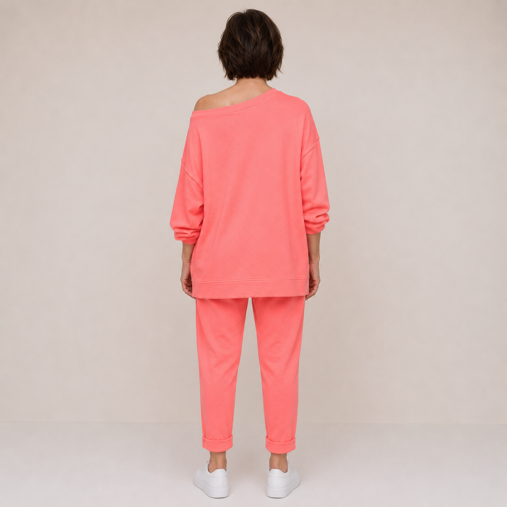 Clara Lounge Two-Piece Set — Women's Oversized Sweatshirt & Relaxed Trouser Co-ord