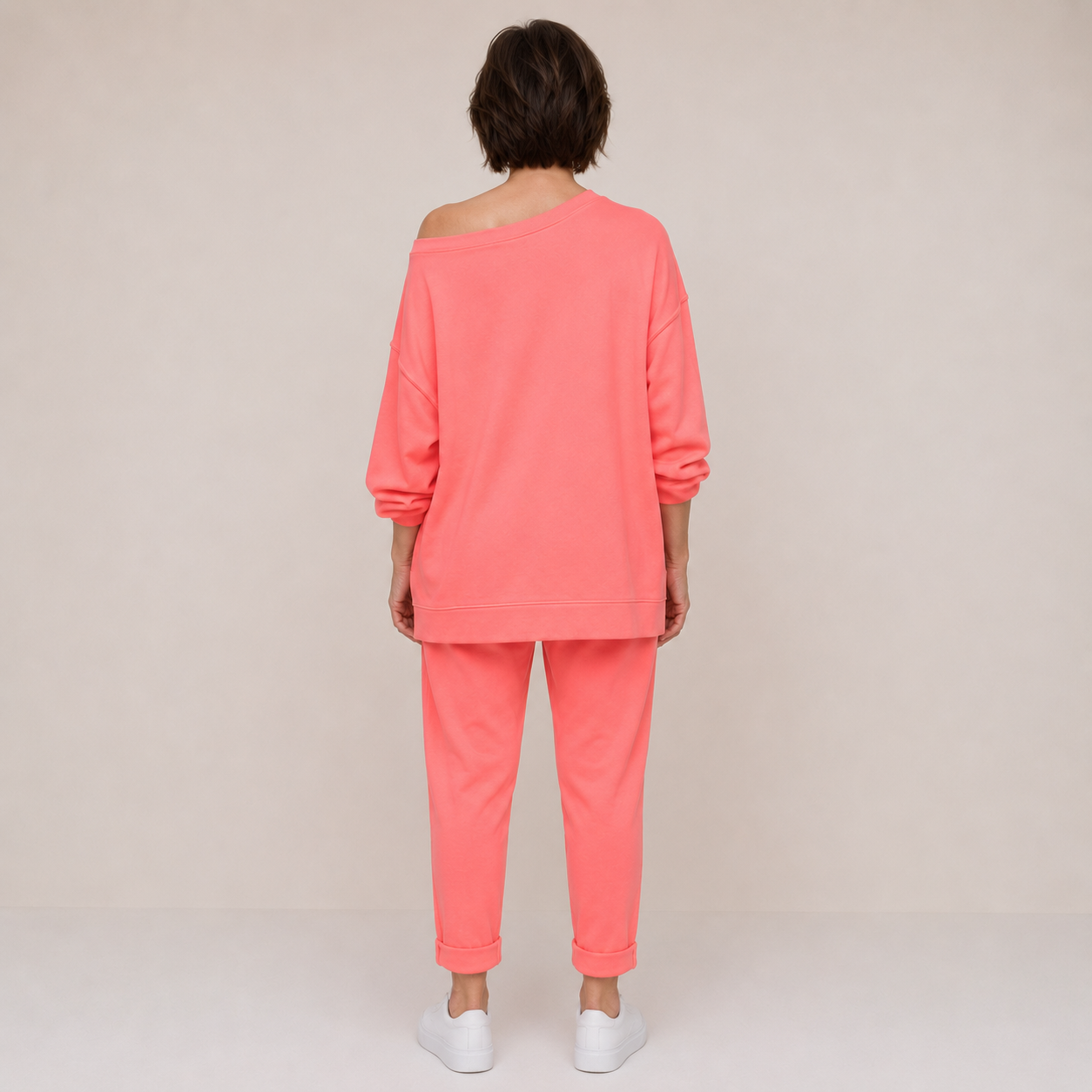 Clara Lounge Two-Piece Set — Women's Oversized Sweatshirt & Relaxed Trouser Co-ord