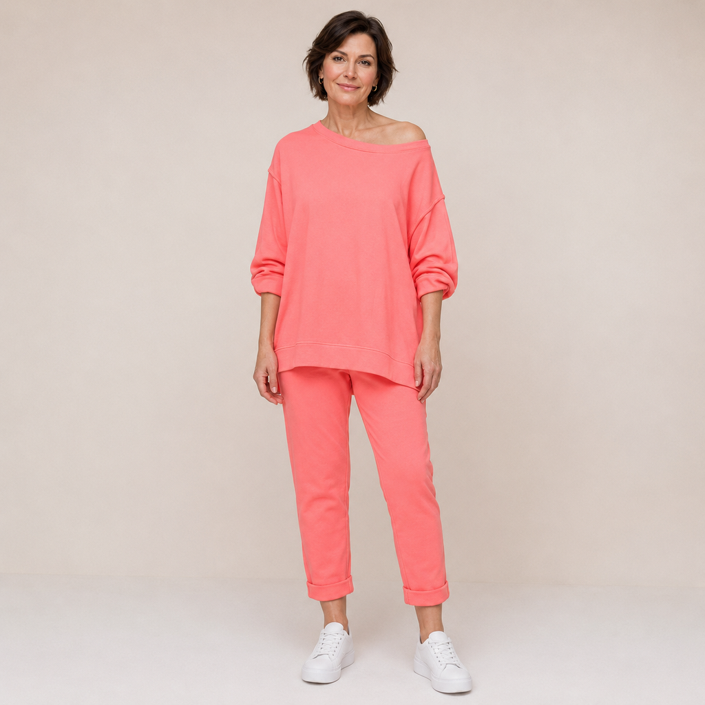Clara Lounge Two-Piece Set — Women's Oversized Sweatshirt & Relaxed Trouser Co-ord