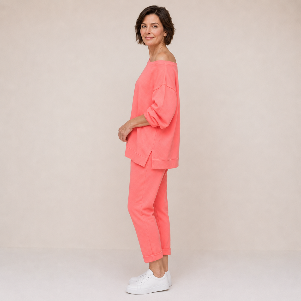Clara Lounge Two-Piece Set — Women's Oversized Sweatshirt & Relaxed Trouser Co-ord