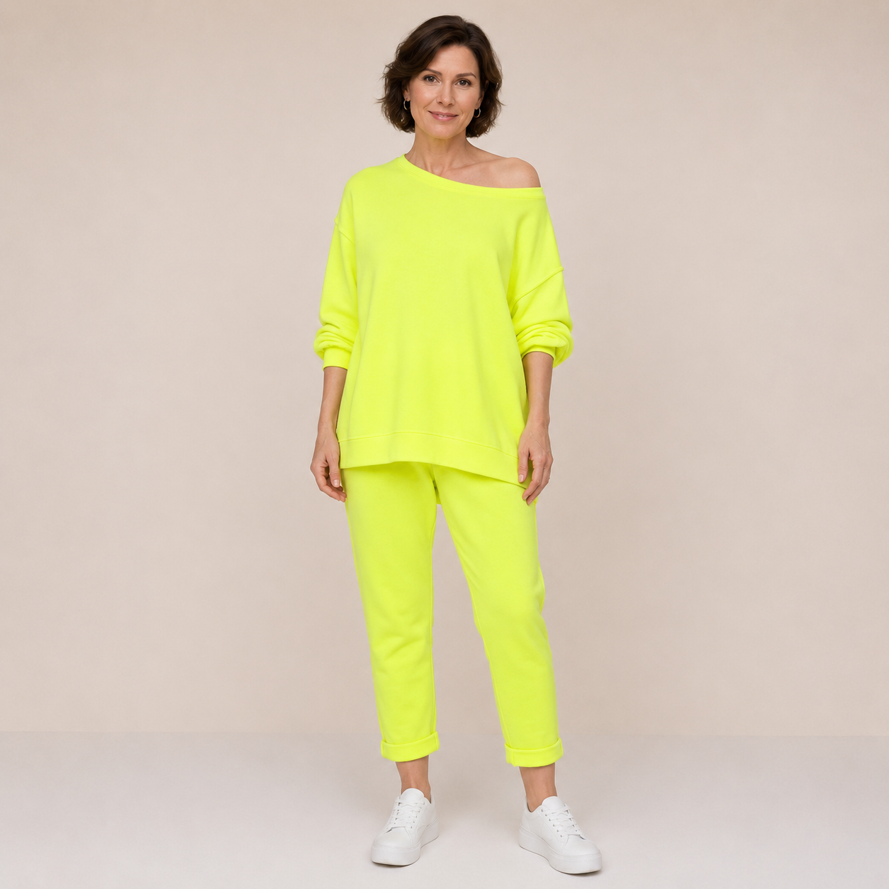 Clara Lounge Two-Piece Set — Women's Oversized Sweatshirt & Relaxed Trouser Co-ord
