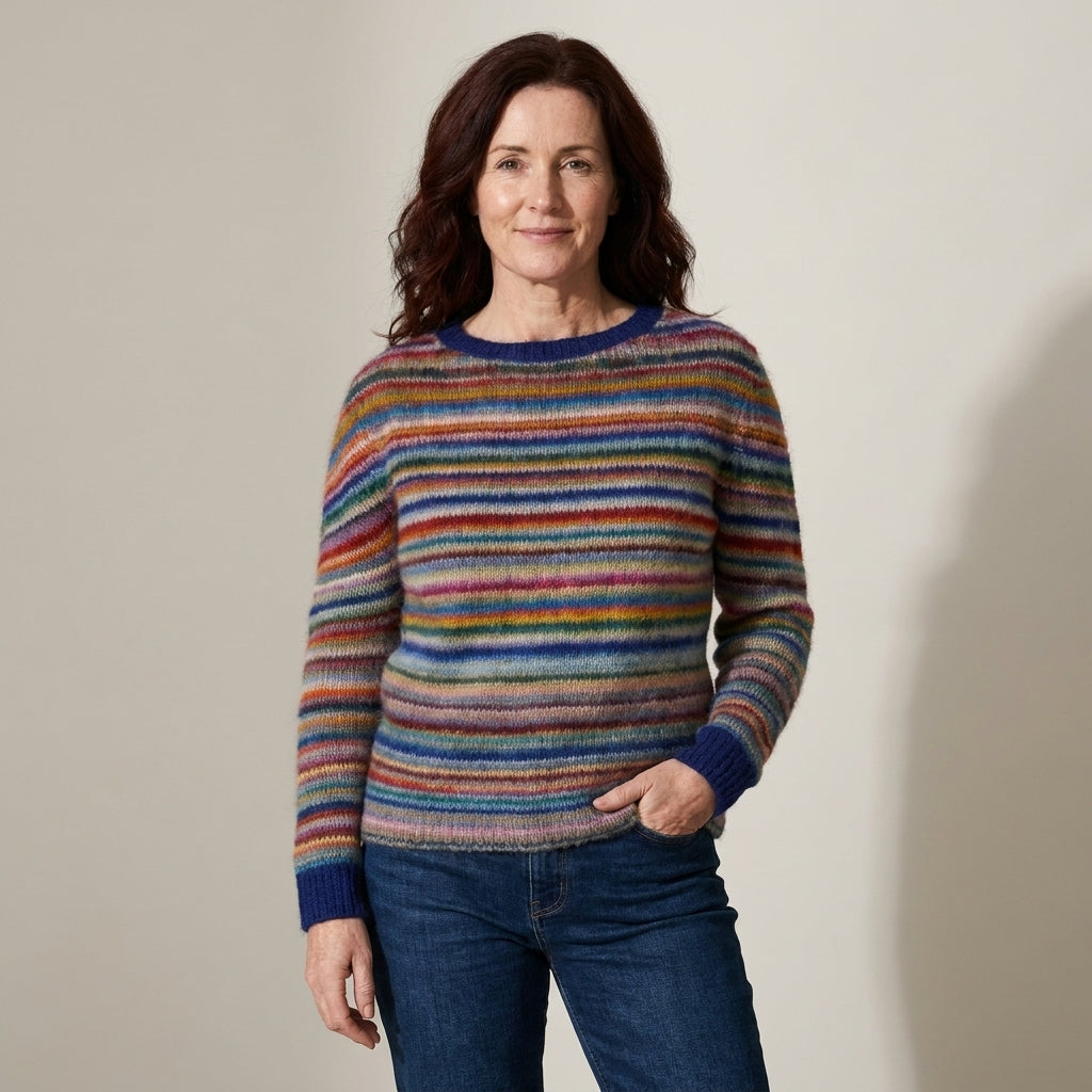 Multicolour Striped Jumper for Women