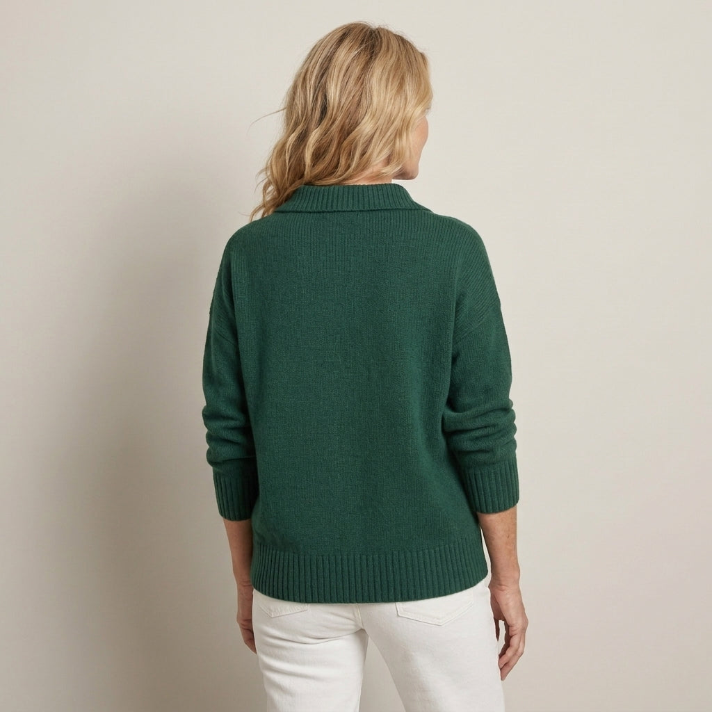 Oversized Collared Knit Jumper for Women