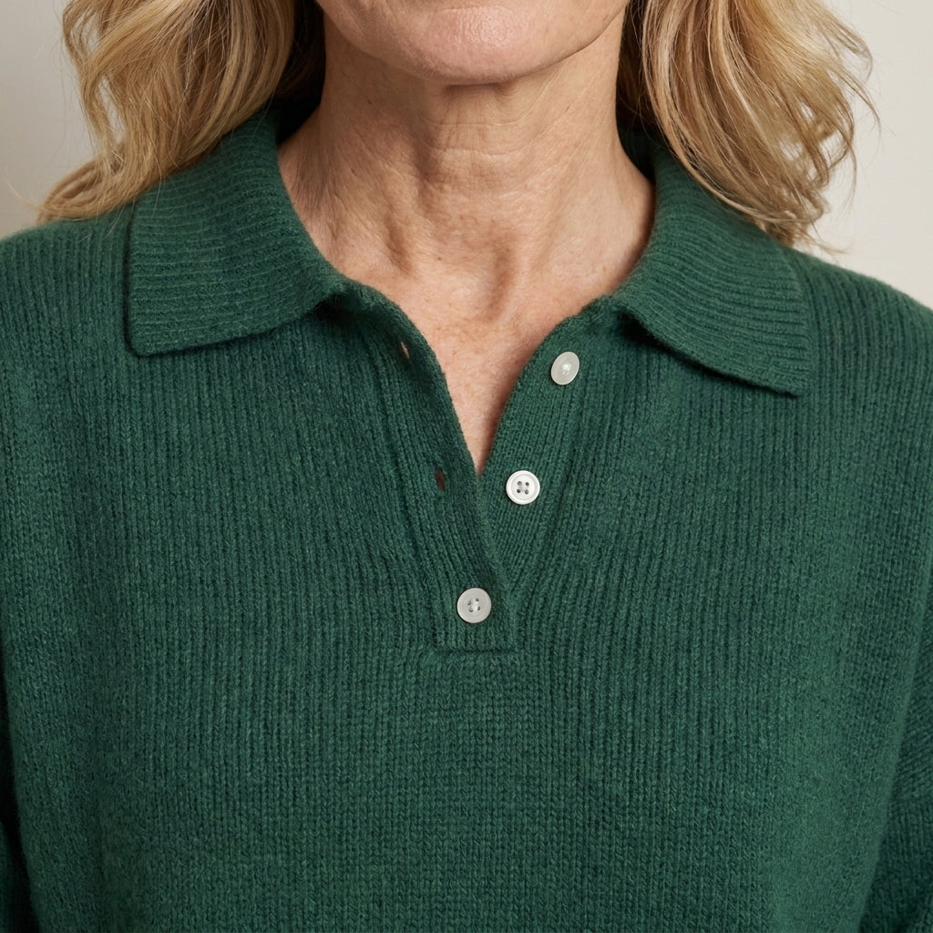 Oversized Collared Knit Jumper for Women