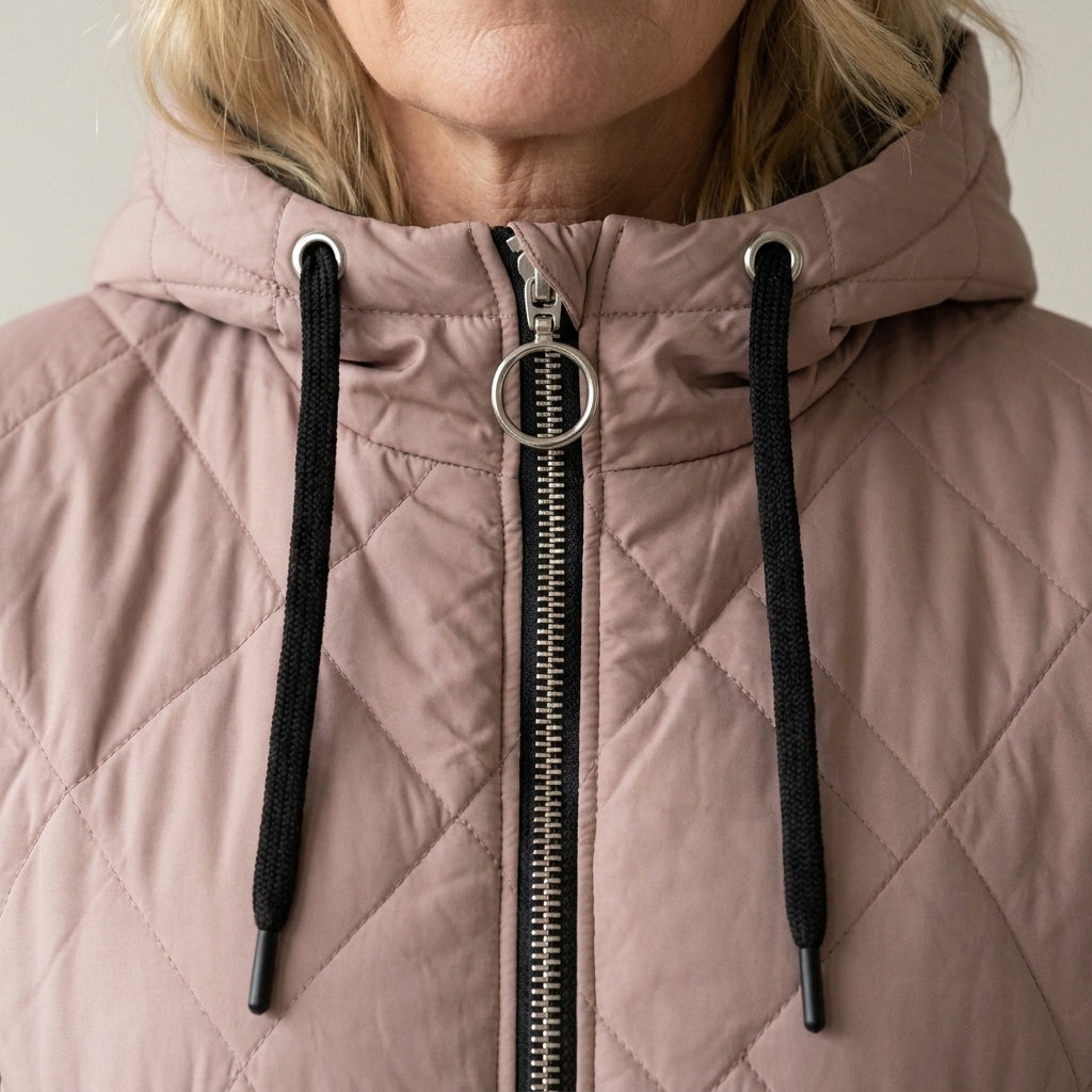 Quilted Hooded Puffer Jacket for Women