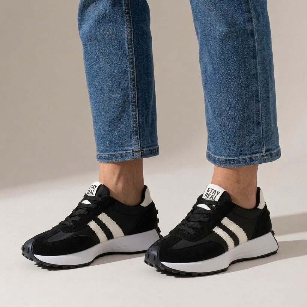 Women's Retro Trainers — Lace Up Chunky Sole Platform Sneakers