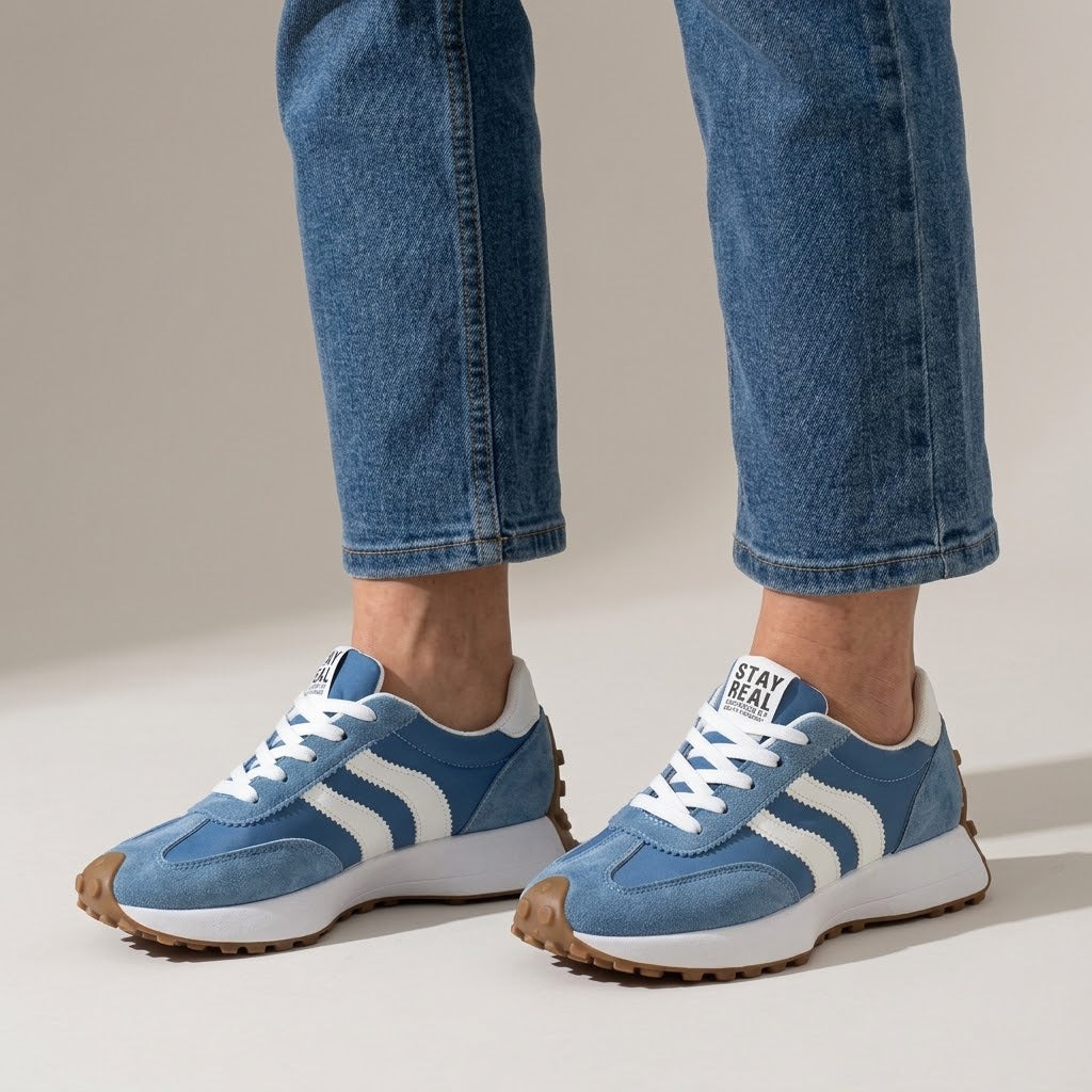 Women's Retro Trainers — Lace Up Chunky Sole Platform Sneakers