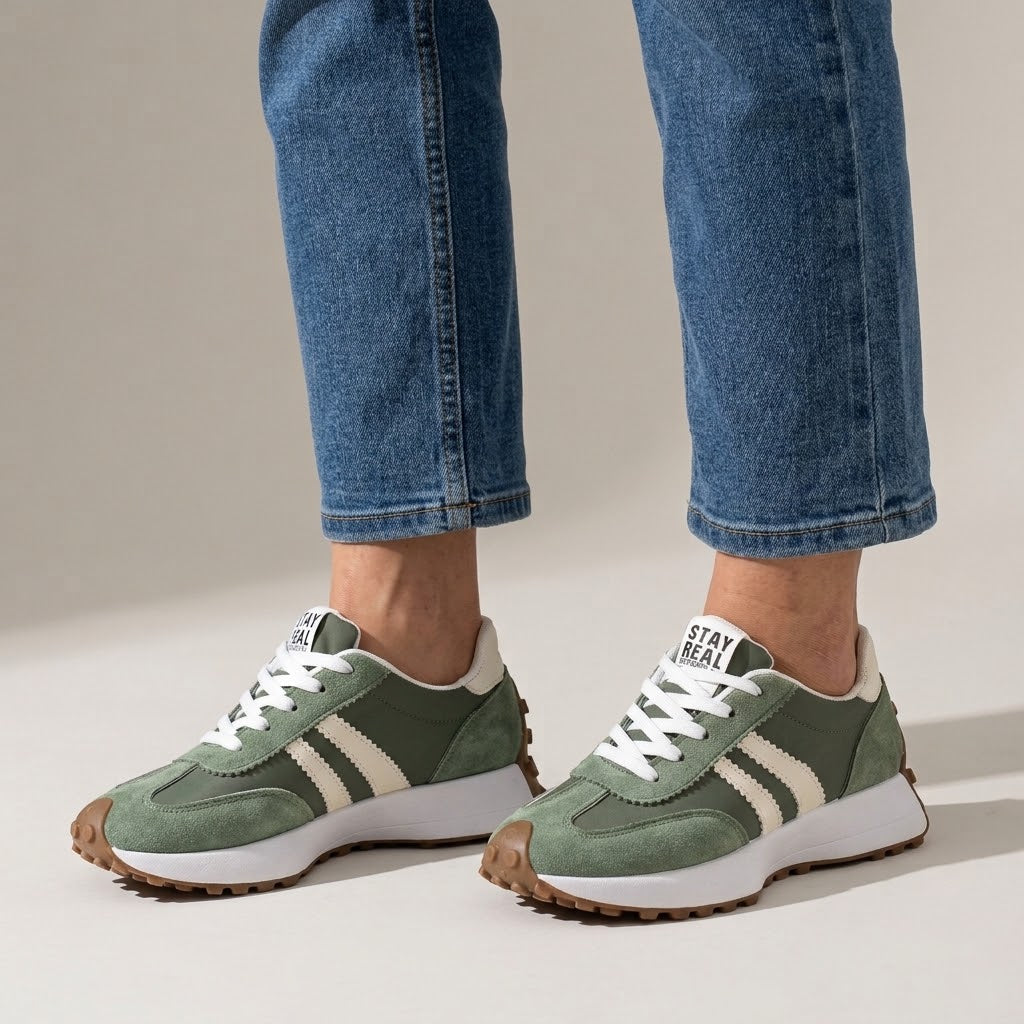 Women's Retro Trainers — Lace Up Chunky Sole Platform Sneakers