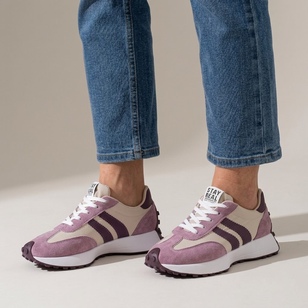 Women's Retro Trainers — Lace Up Chunky Sole Platform Sneakers