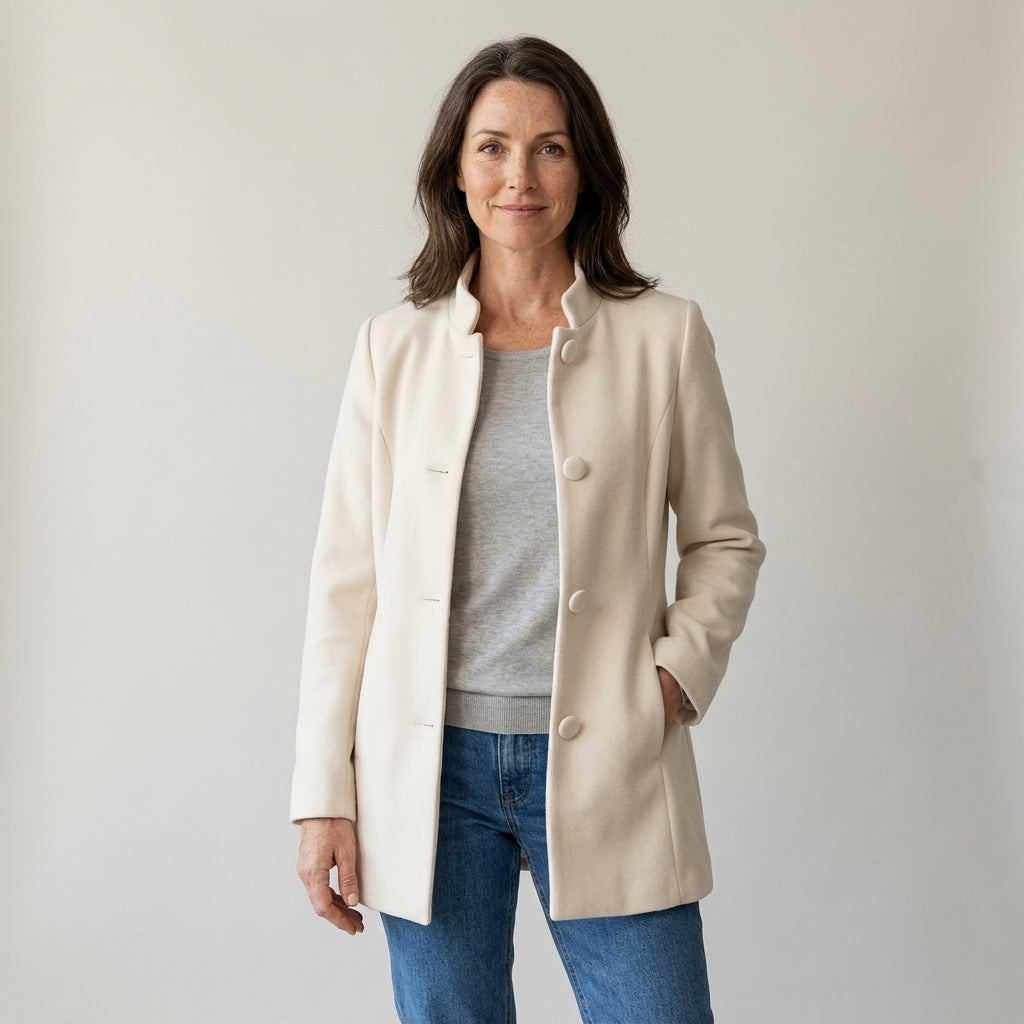 STAND COLLAR JACKET FOR WOMEN